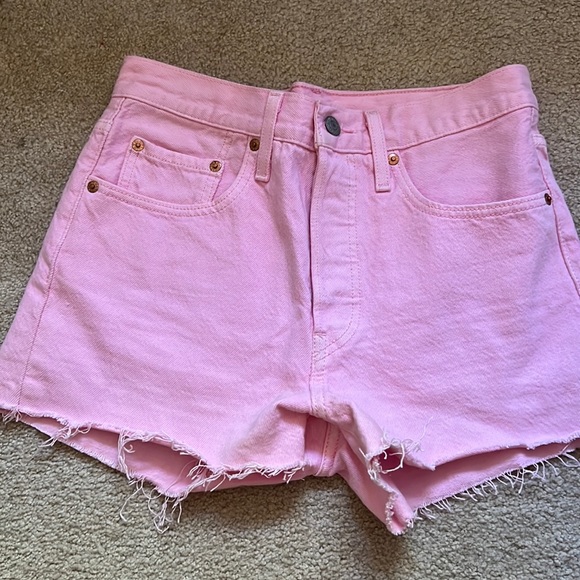 Levi's Pants - Levi’s 501 high rise shorts- Pink size 26